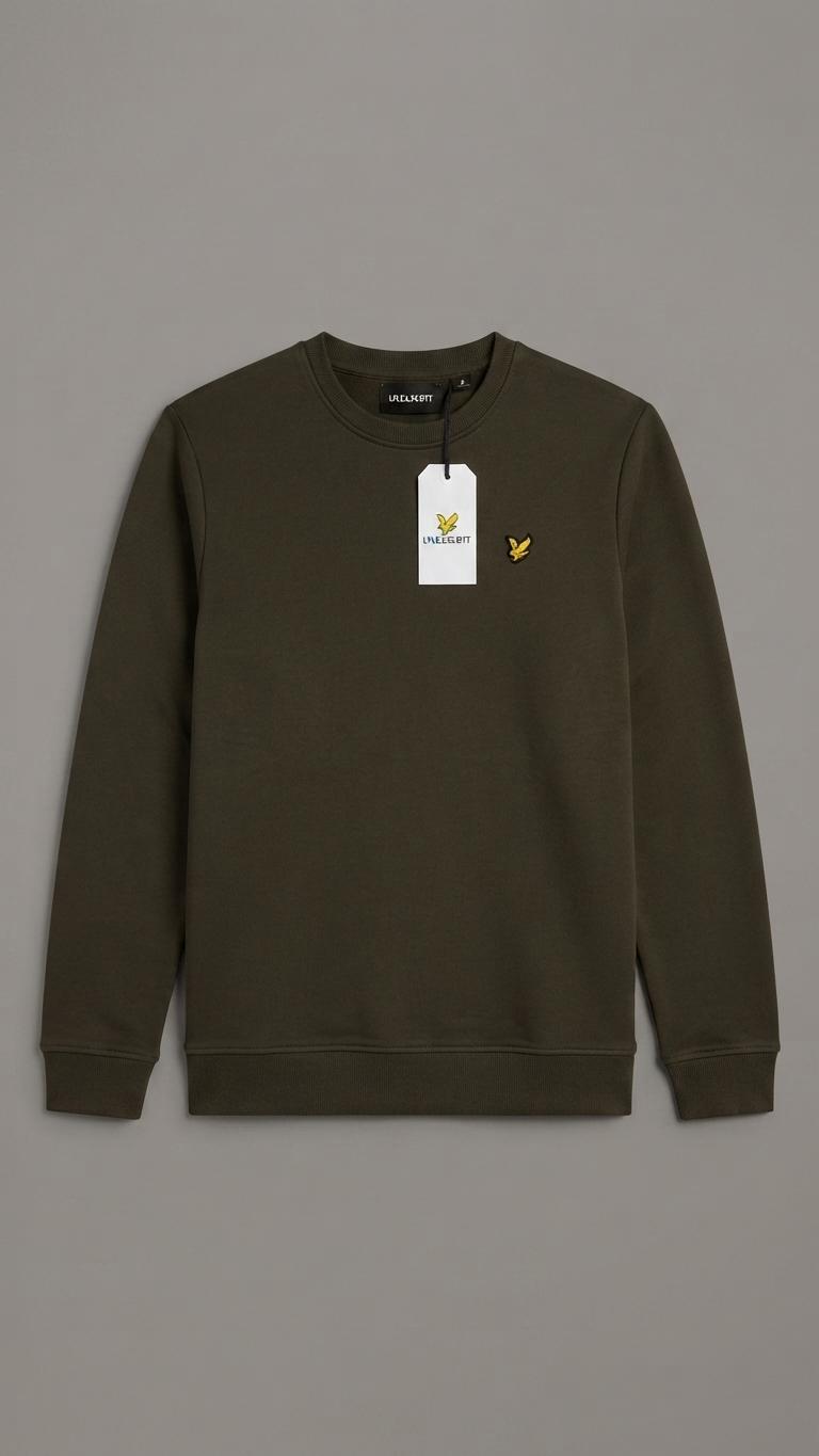 MAGLIONCINO LYLE & SCOTT BAMBINO VERDE MILITARE