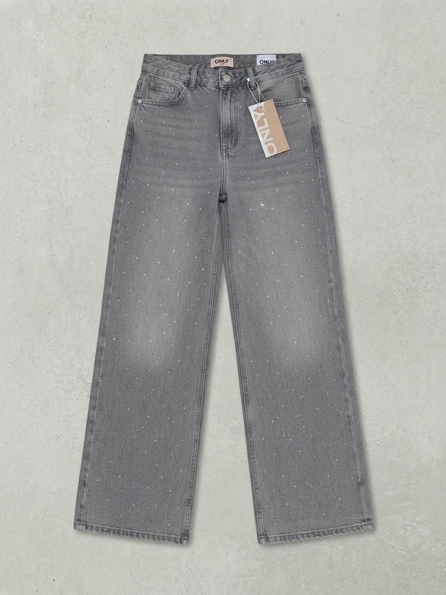 PANTALONE ONLY DA BAMBINA DI JEANS IN DENIM CON STRASS