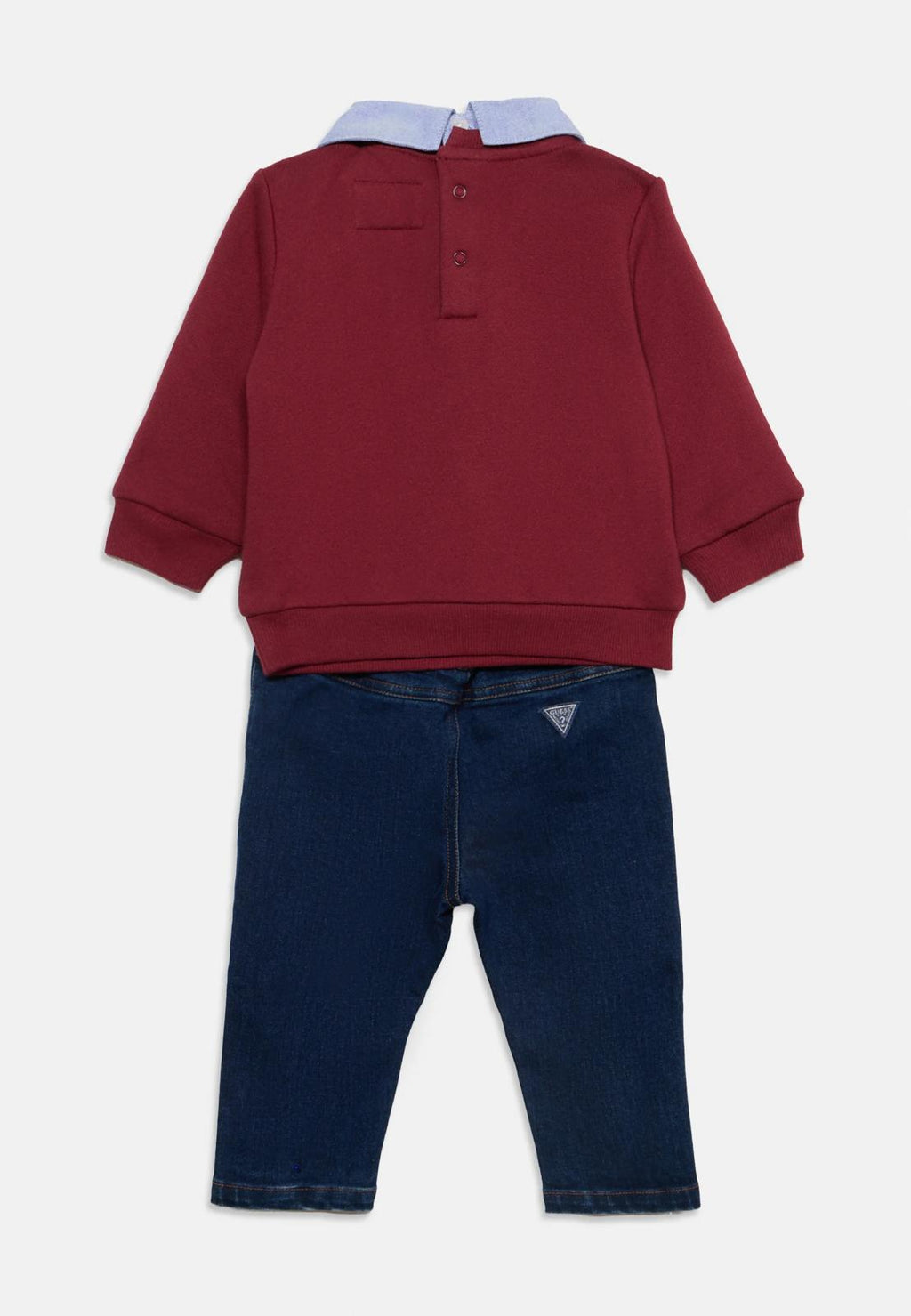 COMPLETO DUE PEZZI MAGLIONE E PANTALONI RICAMATI GUESS NEONATO