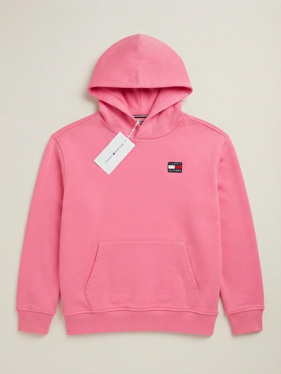 FELPA TOMMY HILFIGER BAMBINA CON CAPPUCCIO