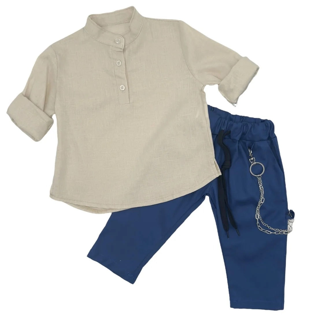 COMPLETO 2 PEZZI NEONATO CAMICIA+PANTALONE
