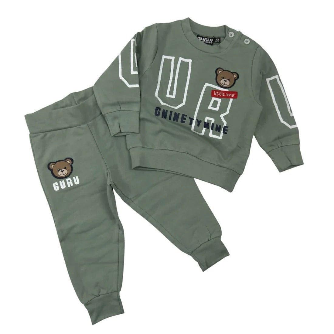 TUTA COTONE GURU NEONATO VERDE