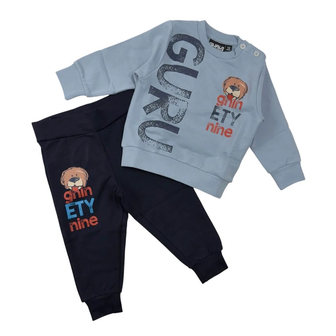 TUTA COTONE GURU NEONATO CIELO