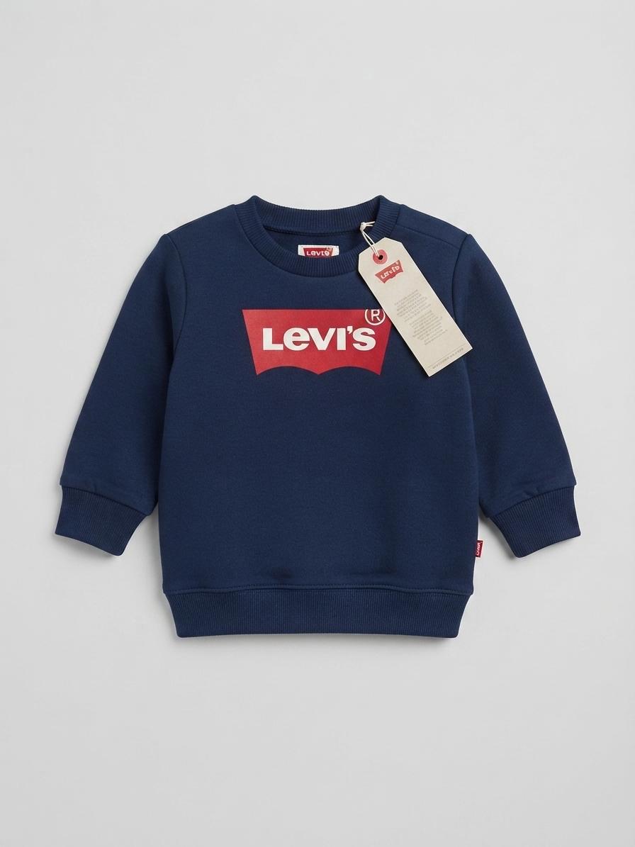 FELPA LEVI'S CON LOGO BATWING NEONATO BLU